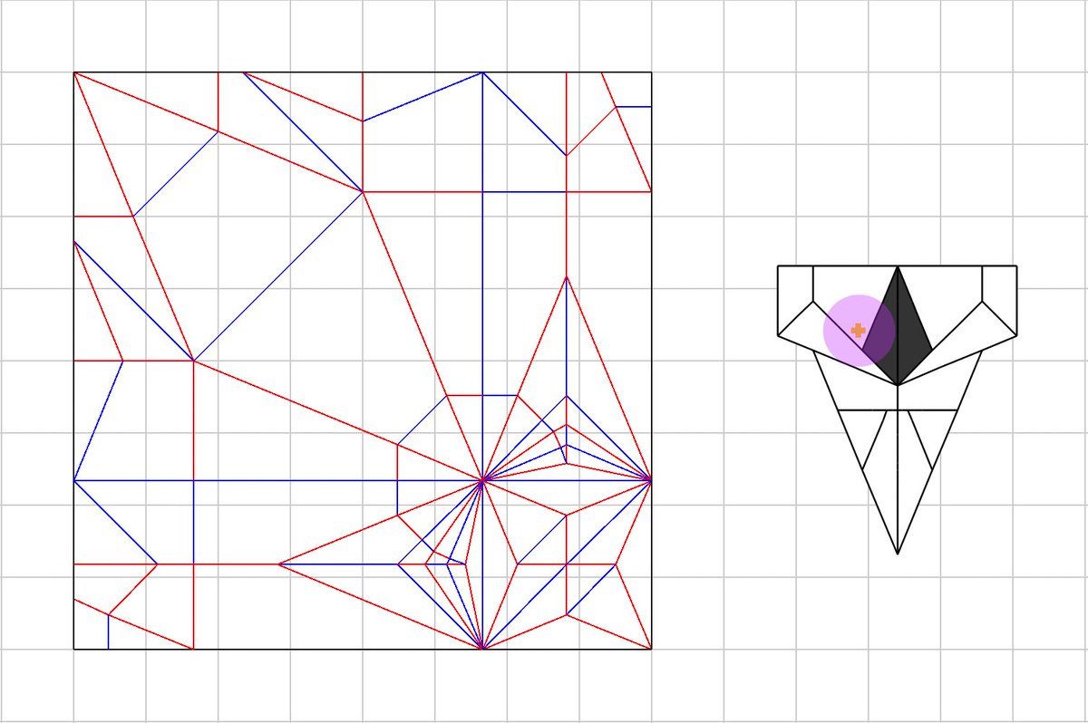 影
正方形一枚で折り鶴とその影を表現しました。
普通紙　24cm四方1枚
#おりがみ #origami