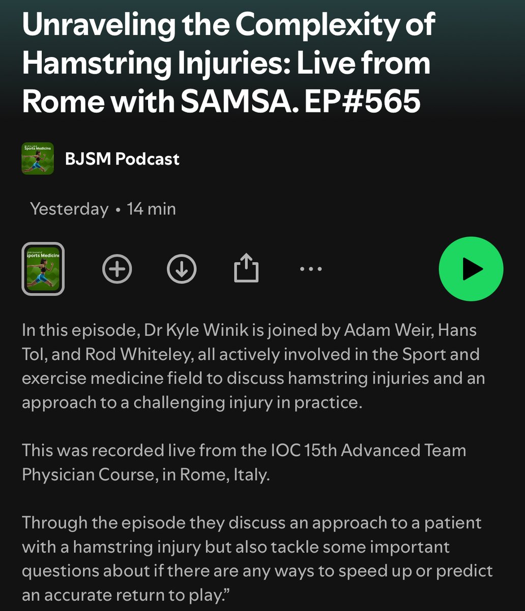 British Journal of Sports Medicine (BJSM) tweet media