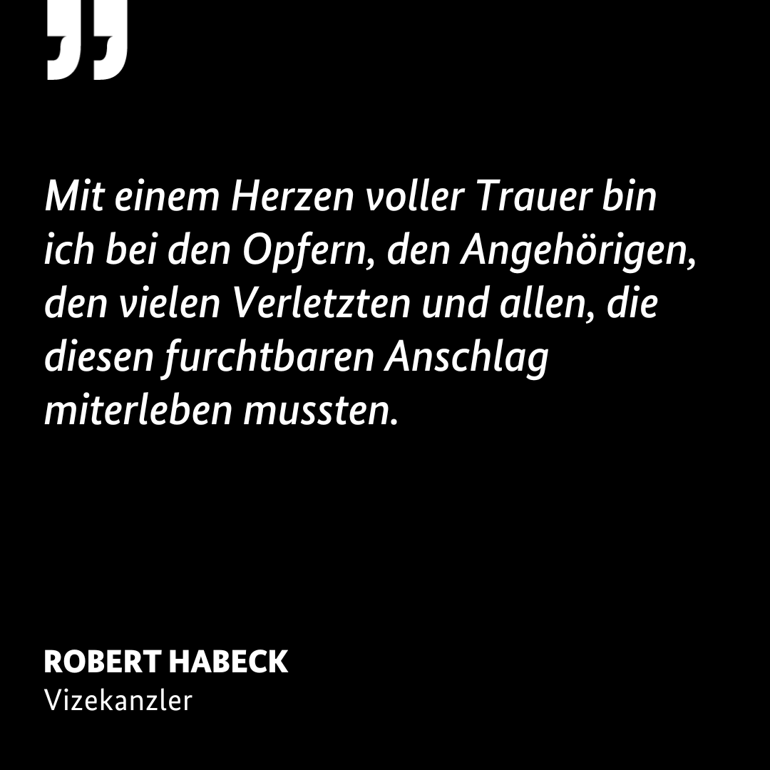 Bundesminister #Habeck zum Anschlag in #Magdeburg.