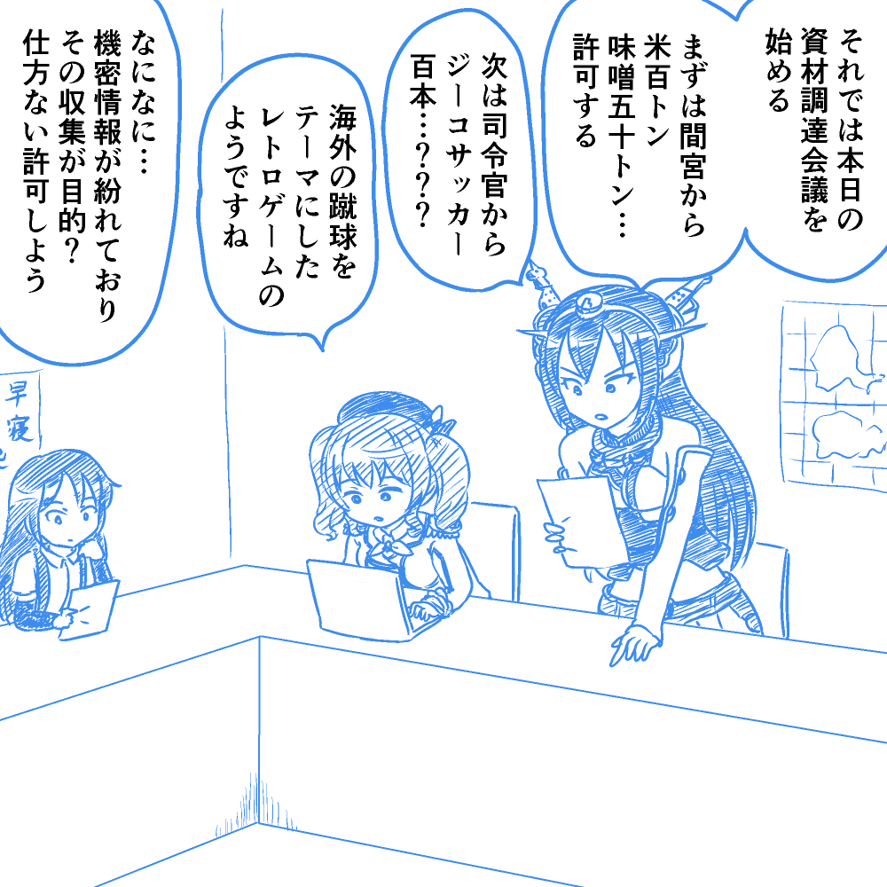 秘書艦たちの重要な会議 