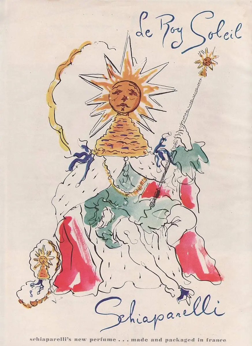 suzybydesign's tweet photo. The “Le Roy Soliel” fragrance bottle designed by Salvador Dali for Schiaparelli, 1946 https://t.co/OmsGP56rBs