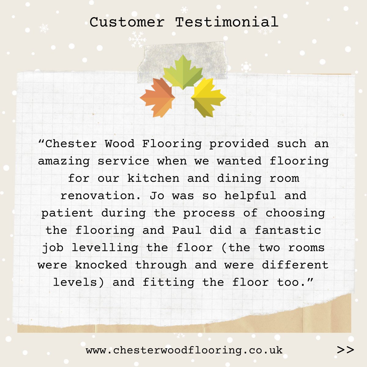 chesterflooring's tweet photo. Thank you so much to Nick for this lovely review!

Just a reminder - we will be closing for Christmas break today, and will be back open on Thursday 2nd January.

We wish you all a Merry Christmas and a Happy New Year! https://t.co/lvxD3gj6Bo
