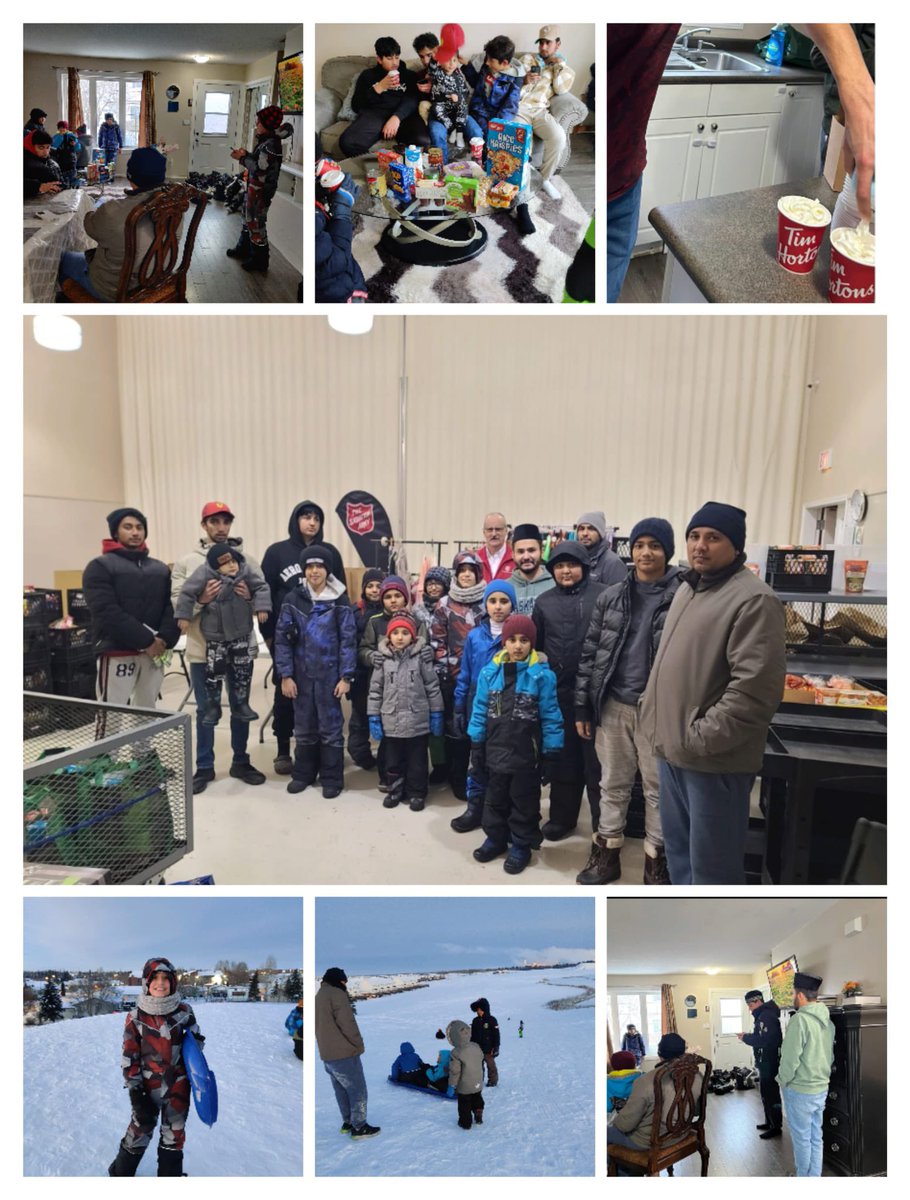 Lloydminster Muslim Youth &amp; Children made a difference today!

Prepared over 400lbs of food for the Salvation Army, received appreciation from the Pastor, and enjoyed a fun day of sledding.

#Lloydminster #Mercy4Mankind