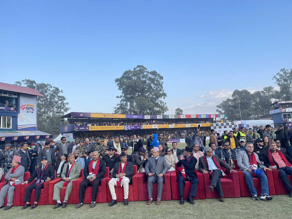 Congratulations to the Janakpur Bolts on winning the title of the Nepal Premier League!

I would also like to extend my heartfelt gratitude to all the sponsors, stakeholders, including the Cricket Association of Nepal, for their efforts in organizing this tournament successfully.