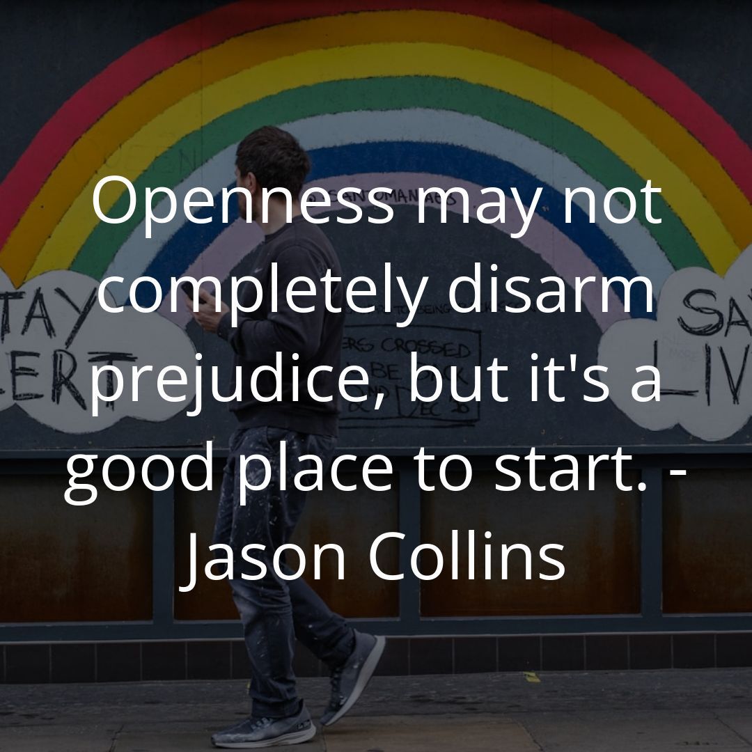 Openness may not completely disarm prejudice, but it's a good place to start. - Jason Collins

Jason Collins, the first openly gay athlete in U.S. professional sports, reminds us of the power of visibility. At Queer America Clothing, we believe in the sa… instagr.am/p/DD1wlO8sX2-/