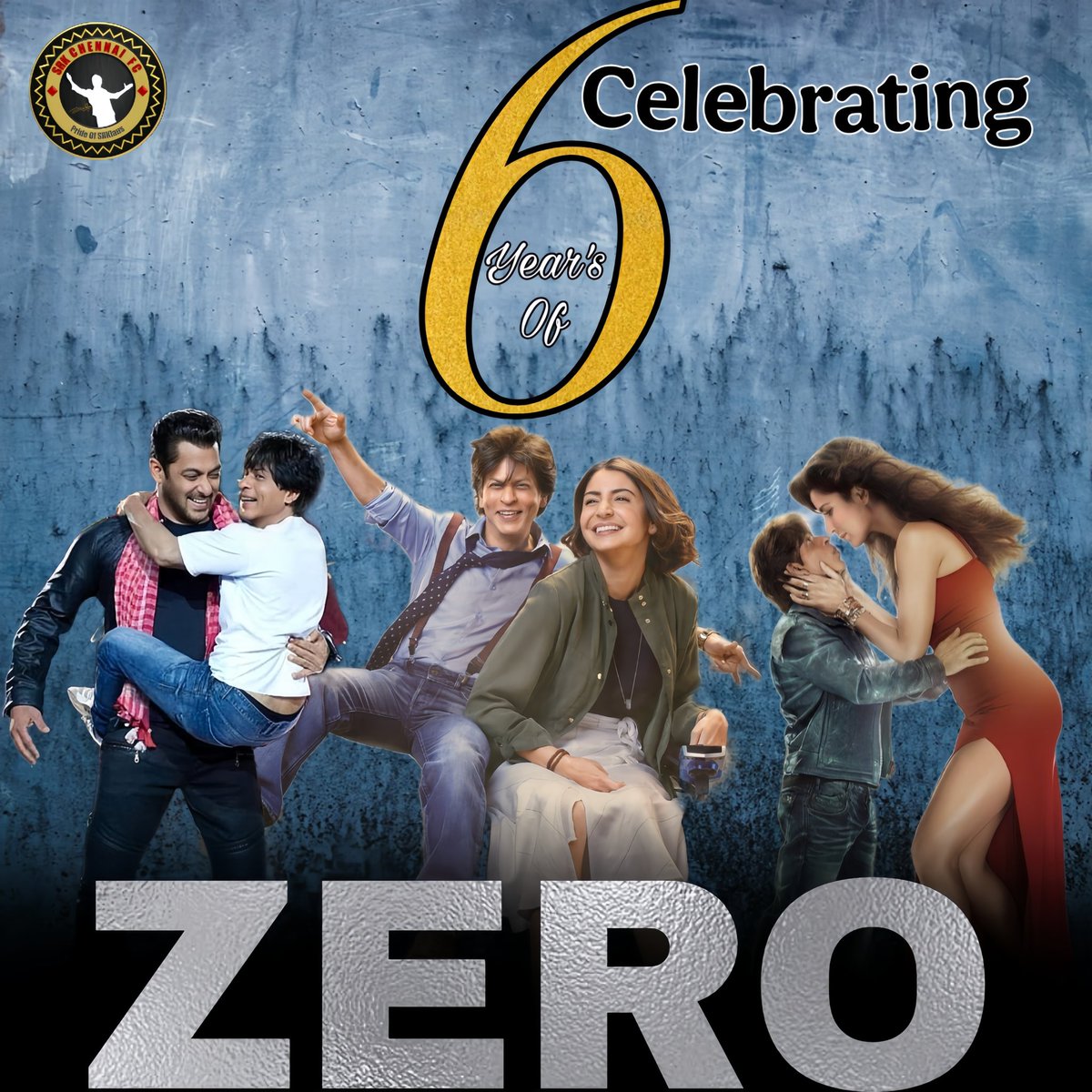 To the film that took us on a rollercoaster of emotions! Celebrating 5 years of love, courage, and endless smiles❤️ #6YearsOfZero
<a href="/iamsrk/">Shah Rukh Khan</a>, <a href="/AnushkaSharma/">Anushka Sharma</a>, #KatrinaKaif, <a href="/Mdzeeshanayyub/">Mohd. Zeeshan Ayyub</a>, <a href="/dirtigmanshu/">Tigmanshu Dhulia</a>, Sheeba Chaddha, <a href="/BeingSalmanKhan/">Salman Khan</a> &amp; <a href="/ActorMadhavan/">Ranganathan Madhavan</a> 

Direction 🎥: <a href="/aanandlrai/">Aanand L Rai</a>