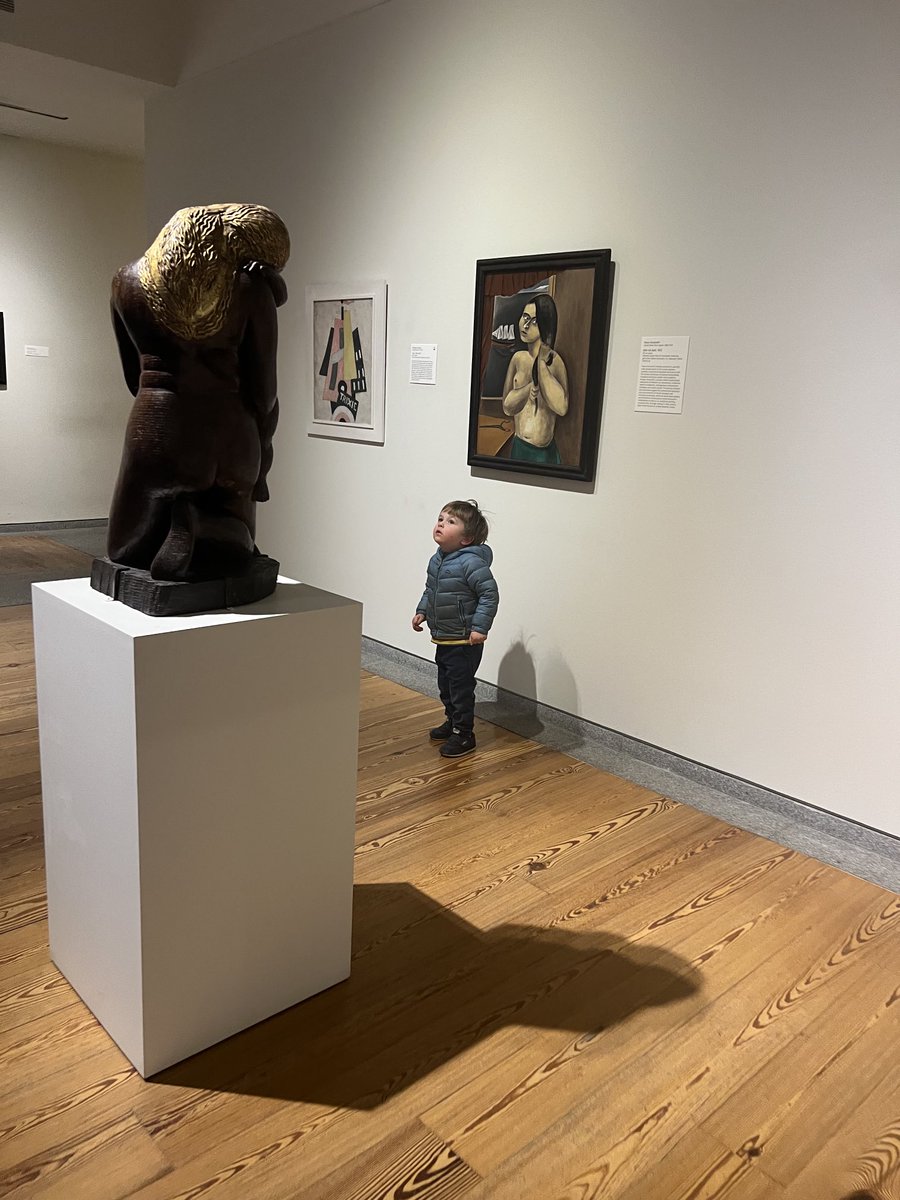 Q: Are two-year-olds too young to appreciate art? 
A: No.

Grateful to the Portland Art #Museum— and Free Friday evenings.⁦<a href="/PtldMuseumofArt/">The PMA</a>⁩ #Maine #art