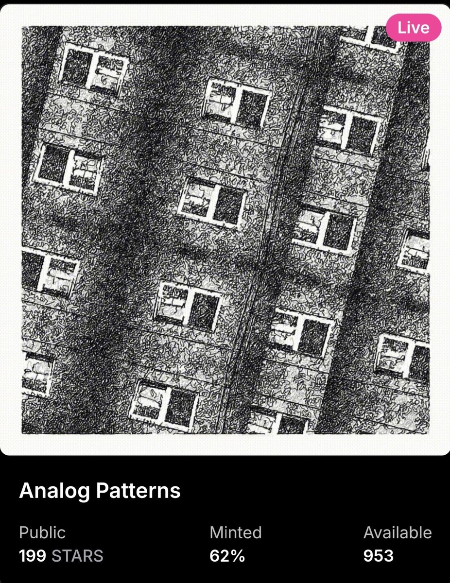 makzwl's tweet photo. Thanks @StargazeZone for keeping real #art in the launchpad!
C'mon guys, less than 40% #AnalogPatterns left to finish. This collection worth to be minted π― https://t.co/rDJuA9vrCL