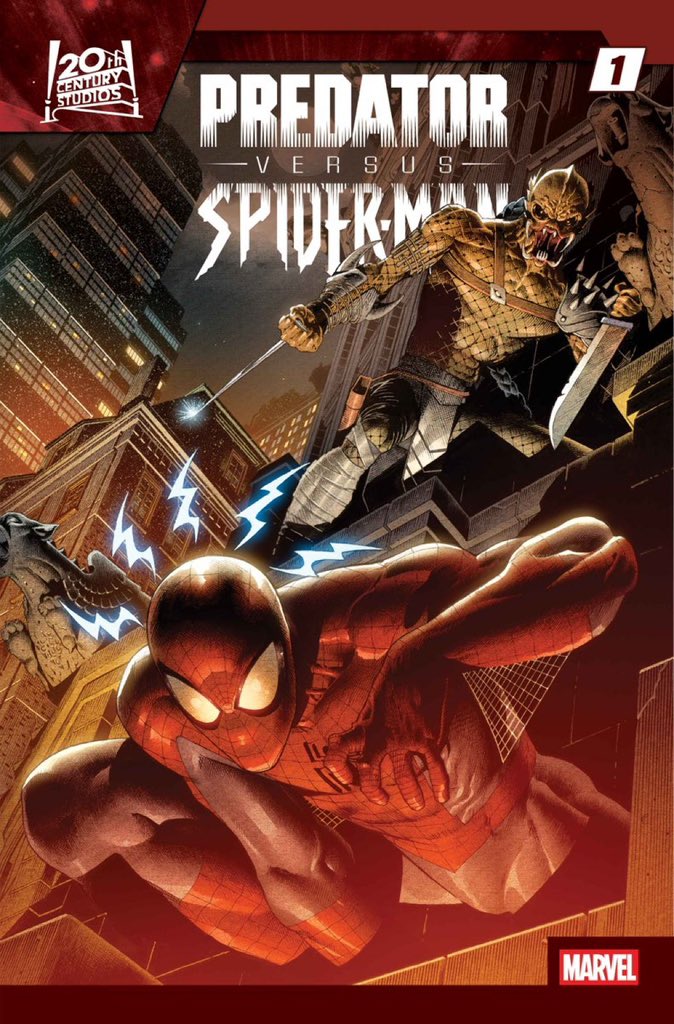 TheGeekyCast's tweet photo. A heat wave sends NYC into a blackout and Spider-Man on patrol. But beneath the surface lurks a threat unlike anything Peter Parker has faced before.
Introducing “Skinner,” a Predator of no honor and no clan – only a thirst for blood.
#predatorvsspiderman https://t.co/1McZnwlaaG