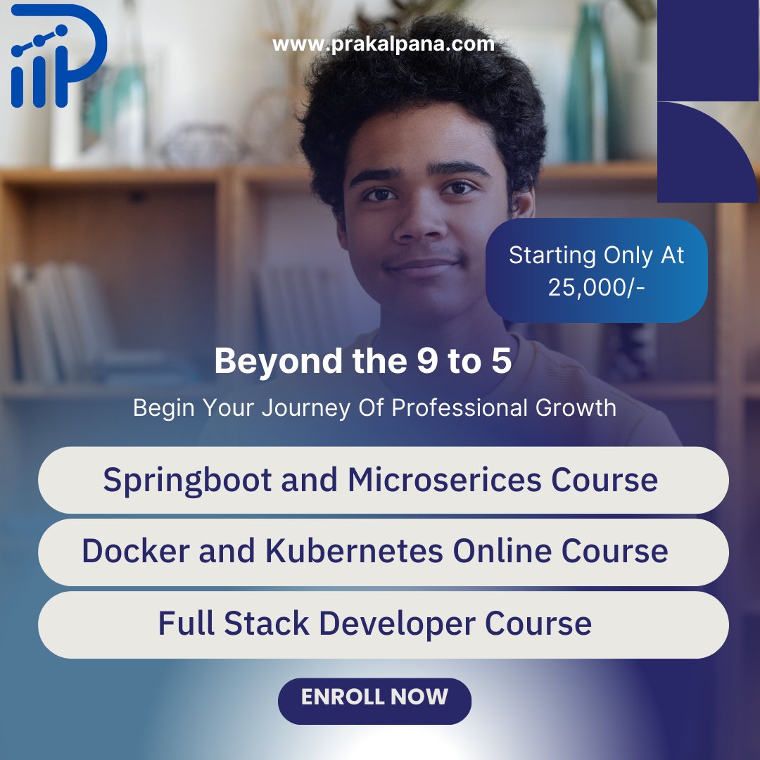 Take your career beyond the 9 to 5! Enroll in our training programs and start your journey of professional growth today.

#SpringBoot #Microservices #Docker #FullStackDeveloper