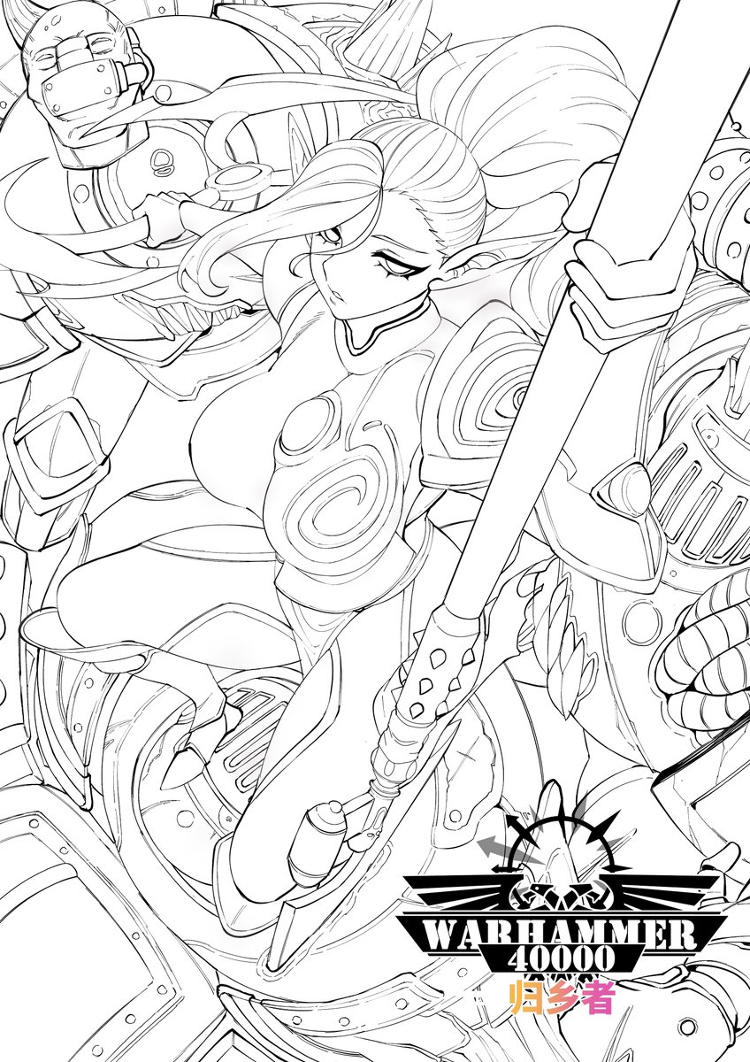 【寂静风暴】贾因扎尔
朋友王道♂naive漫画企划《战锤40000——归乡者》的扉页。
#warhammer40k #Warhammer