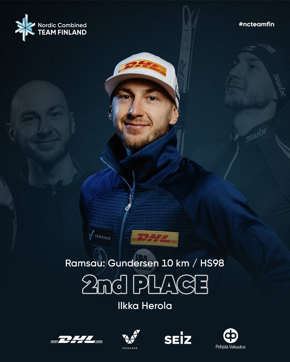ncteamfin's tweet photo. BOOM!🔥Ilkka Herola tykittää toiseksi 🥈 

Mahtavaa Ilu – tulihan se sieltä!

#ncteamfin #yhdistetty #nordiccombined #fisnoco https://t.co/xJhVryEaGi