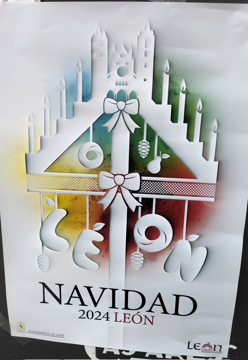 pecisti's tweet photo. Este año la ciudad de León ha escogido como cartel para la navidad este, que destaca la importancia del Ramo Leonés de Navidad, cada vez más presente en toda la #RegiónLeonesa https://t.co/cOxdQlacrH