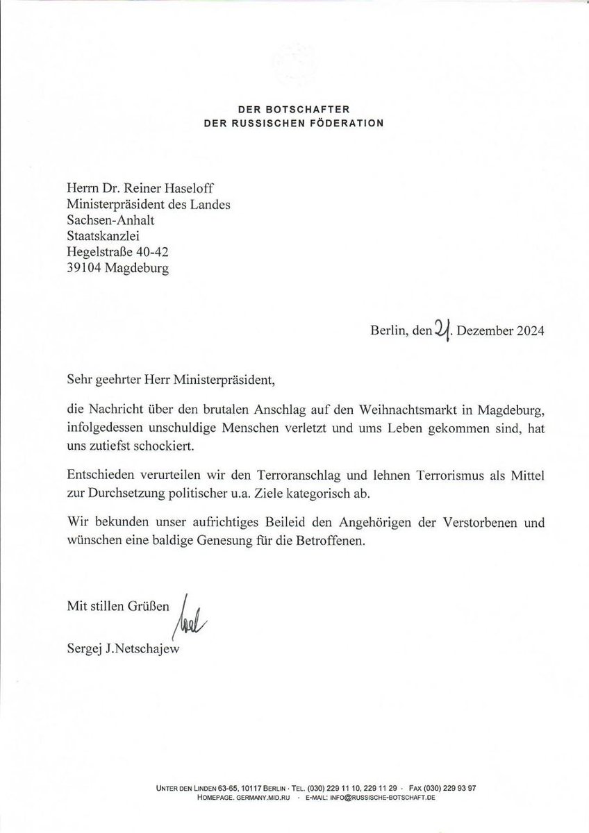 Botschaft der Russischen Föderation tweet media