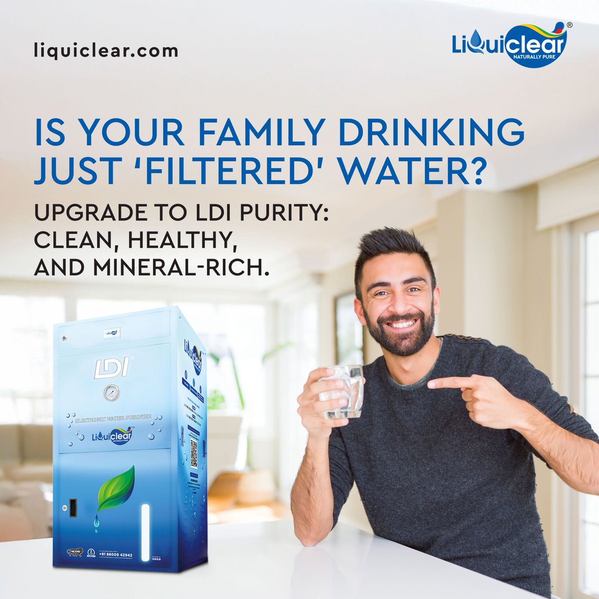 liquiclear's tweet photo. It’s time to go beyond basic filtration and experience the perks of advanced water purification with Liquiclear’s LDI technology. Packed with natural minerals, it ensures every drop is not just clean but also provides nourishment for you and your family’s well-being. https://t.co/BYMiwwBZfm