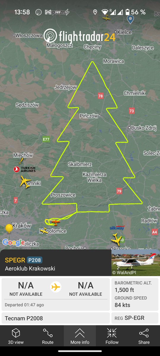 flightradar24's tweet photo. Kraków is celebrating Christmas 🎄 as well. https://t.co/WMW2IRLjmr