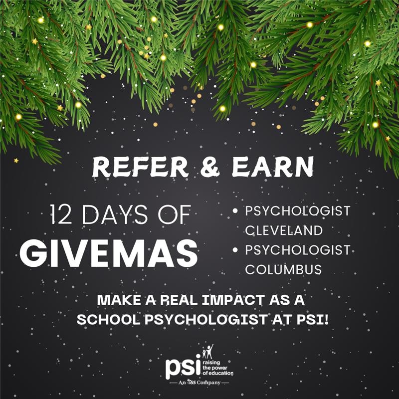 PSI Solutions (@psisolutions) on Twitter photo ๐โจ Day 10 of PSI's 12 Days of Givemas: School Psychologist Opportunities! โจ๐
This holiday season, weโre highlighting two incredible opportunities for School Psychologists in the Cleveland and Columbus areas!
As a PSI Psychologist, youโll:
โ
 Conduct testing and assessmen... ๐โจ Day 10 of PSI's 12 Days of Givemas: School Psychologist Opportunities! โจ๐
This holiday season, weโre highlighting two incredible opportunities for School Psychologists in the Cleveland and Columbus areas!
As a PSI Psychologist, youโll:
โ
 Conduct testing and assessmen...