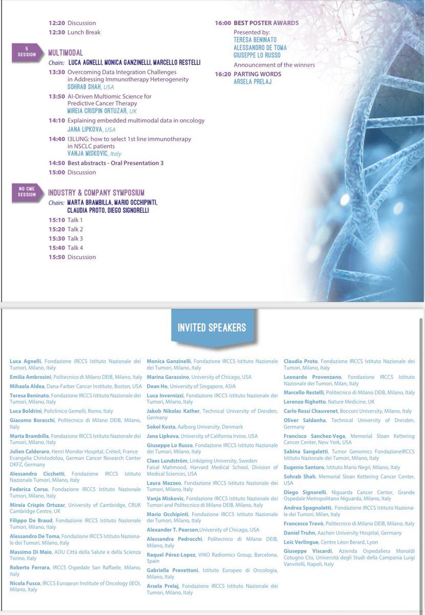Super excited to finally share the program of the 3rd edition of the #AIforOncology conference.
With our most star-studded lineup so far, with keynotes from our friends <a href="/AI4Pathology/">Faisal Mahmood</a> <a href="/jnkath/">Jakob Nikolas Kather</a> and many more.
Details and registration here - aiforoncology.it Join in!