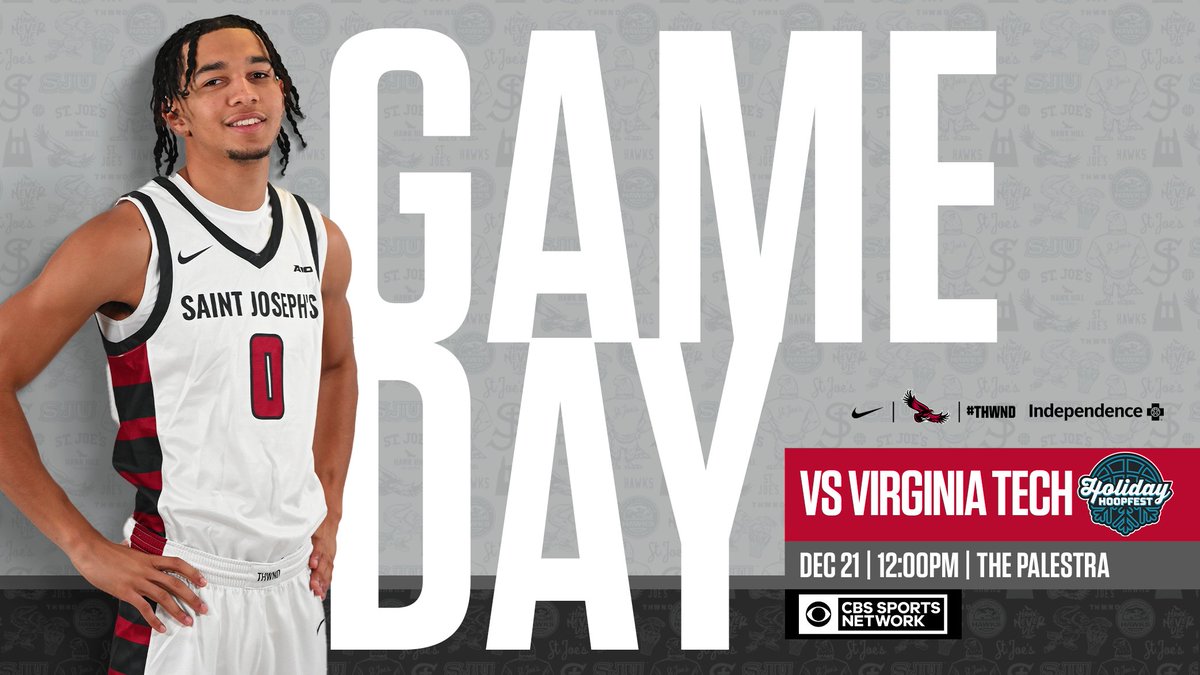 SJU Hawks MBB (@sjuhawks_mbb) on Twitter photo GAMEDAYโผ๏ธ
๐ | Virginia Tech
๐ | Philadelphia, Pa.
๐๏ธ | The Palestra
๐ฐ๏ธ | 12:00 PM
๐๏ธ | pennathletics.evenue.net/cgi-bin/ncommeโฆ
๐บ | CBS Sports Network - cbssports.com/watch/live
๐ป | sjuhawks.com/watch/?Live=12โฆ
๐ | stats.statbroadcast.com/broadcast/?id=โฆ
#โฃ | #THWND GAMEDAYโผ๏ธ
๐ | Virginia Tech
๐ | Philadelphia, Pa.
๐๏ธ | The Palestra
๐ฐ๏ธ | 12:00 PM
๐๏ธ | pennathletics.evenue.net/cgi-bin/ncommeโฆ
๐บ | CBS Sports Network - cbssports.com/watch/live
๐ป | sjuhawks.com/watch/?Live=12โฆ
๐ | stats.statbroadcast.com/broadcast/?id=โฆ
#โฃ | #THWND