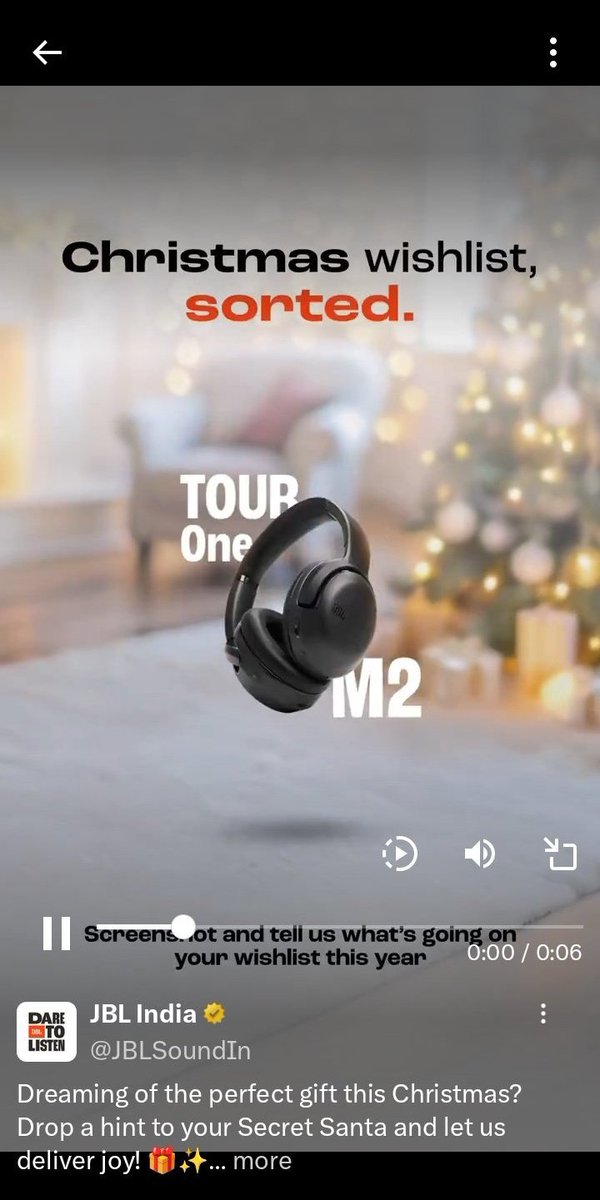 SaiMamta2951's tweet photo. @JBLSoundIn Thank you so much @JBLSoundIn for this awesome opportunity 😻🎊

Hope to win 🥳 ✨ hope Santa 🤶 listening to my wish ❣️

#EngineeredForCelebrations #EngineeredForEmotion #SecretSanta #JBLIndia #JBL https://t.co/KqU0046gQY