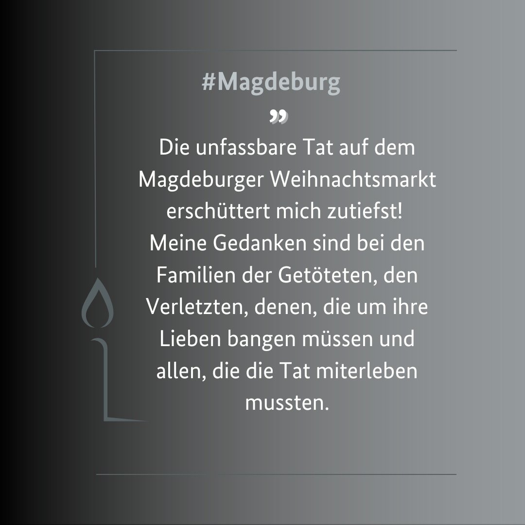 Aufgrund der besonderen Bedeutung der schrecklichen und schwerwiegenden Tat, übernehme ich die Betreuung der Betroffenen von #Magdeburg. Mein Team und ich stehen den Betroffenen zur Seite. Wir vermitteln bei Bedarf psychosoziale und praktische Hilfen.