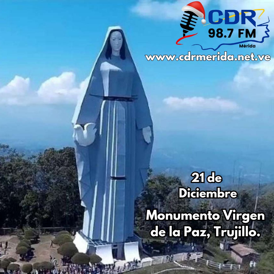Monumento a La Virgen de la Paz conocido como Monumento a la Paz está situado en Trujillo, en la cima más alta de la ciudad, donde acude una gran cantidad de visitantes por ser éste el lugar turístico más visitado de la capital del estado. Fue inaugurado el #21Dic de 1.983