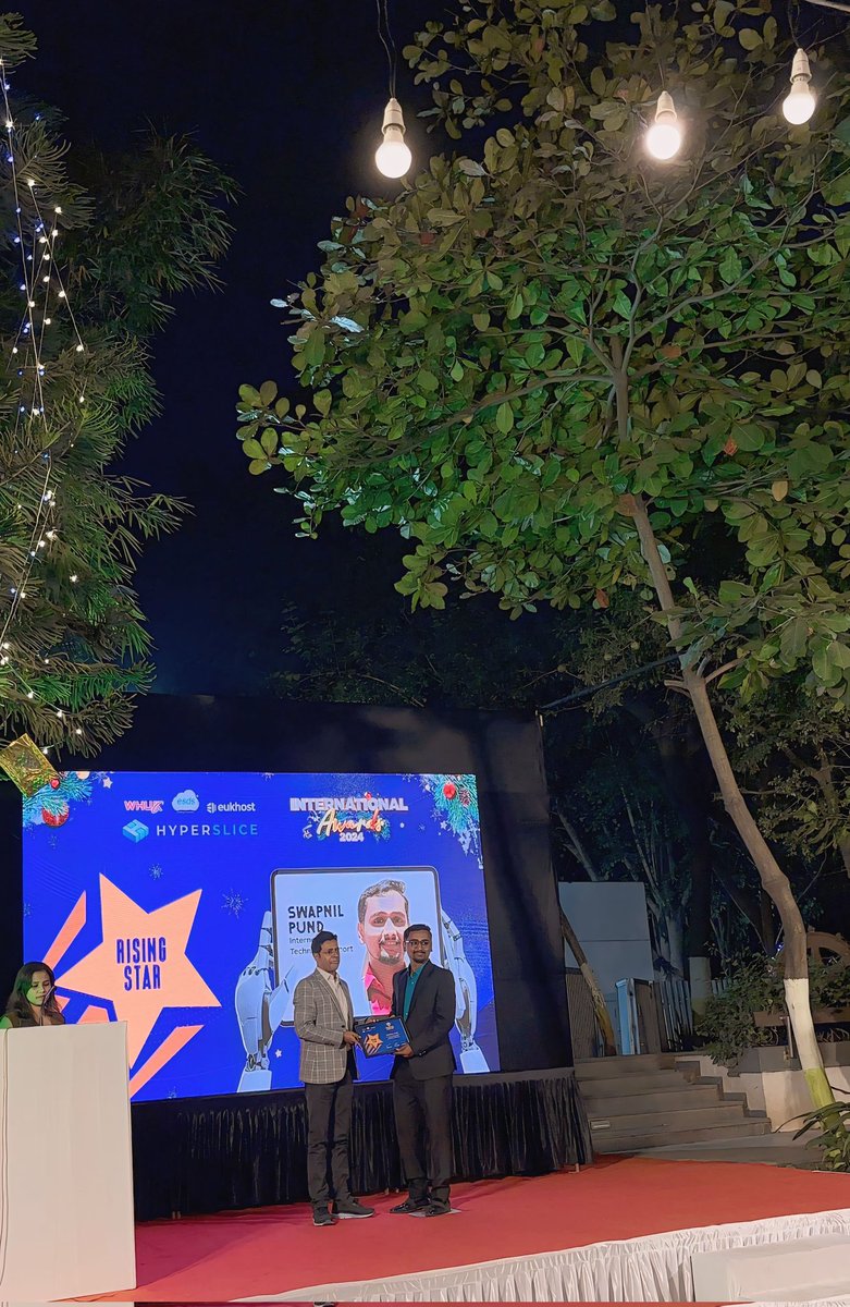 Pund_Swapnil's tweet photo. "A night to remember at the International Awards 2024! 🌟 Grateful for this honor and motivated to achieve even more." #AwardNight #Milestone #OnwardsAndUpwards #lifeatesds https://t.co/2wAhY48Dyq