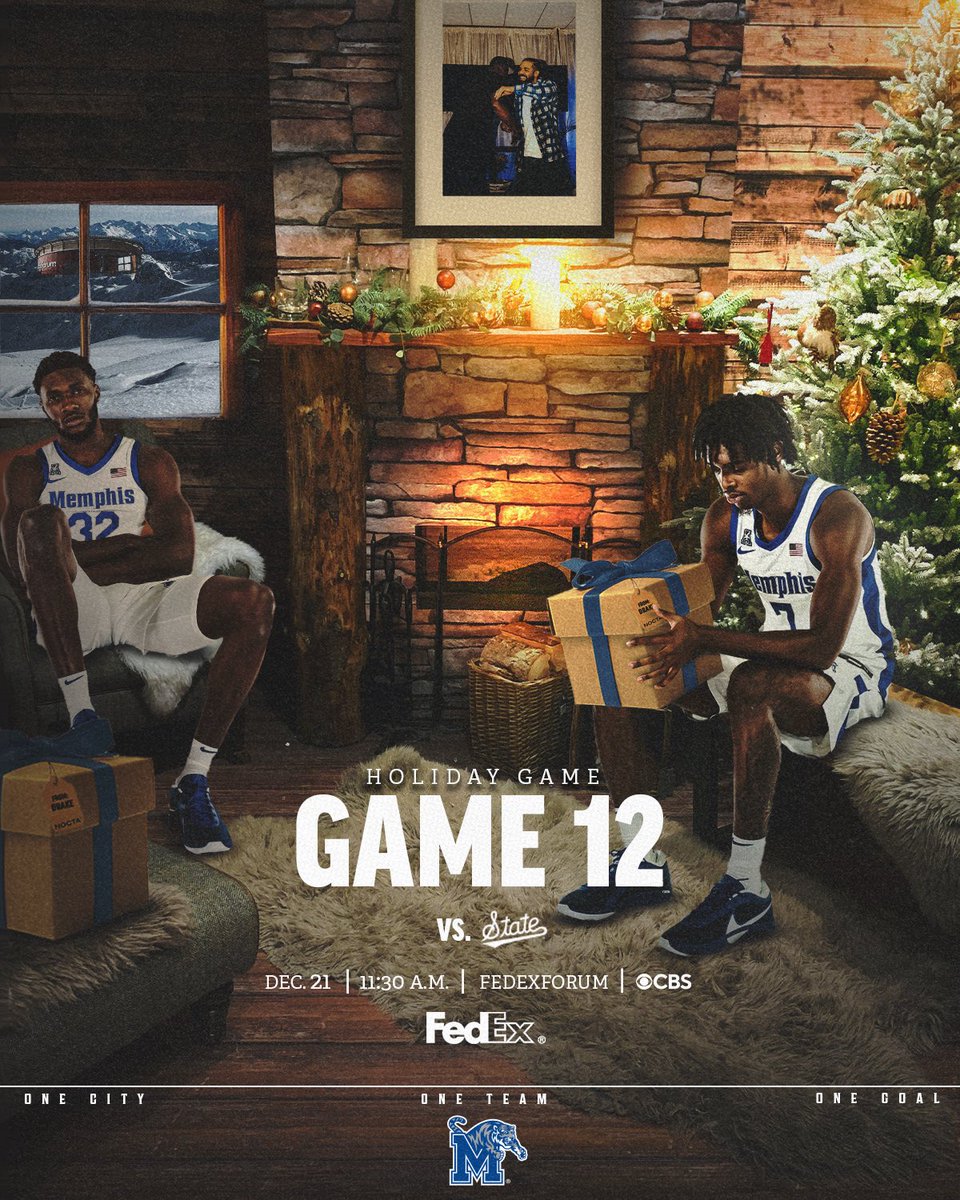 Stand up Memphis Ⓜ️

🆚 Mississippi State
⏰ 11:30 A.M. 
📍 FedexForum
📺 CBS