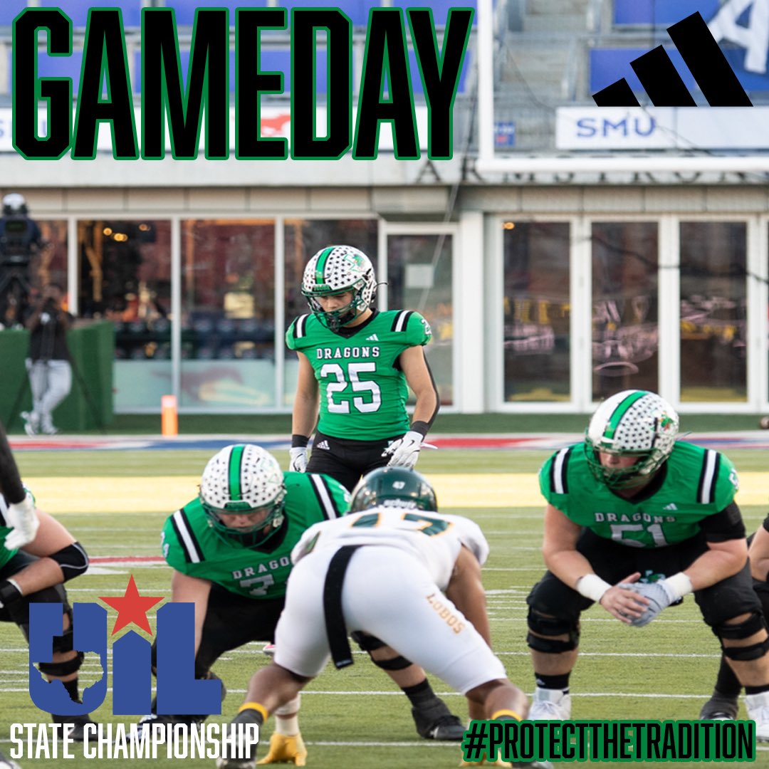 Southlake Carroll Football (@carrolldragonfb) on Twitter photo ๐จ GAMEDAY ๐จ
UIL 6A Division 2 State Championship
๐ Vandergrift
๐AT&T Stadium
โ๏ธ3 PM
๐บ: <a href="/FanDuelSN_SW/">FanDuel Sports Network Southwest</a>
๐๏ธ: bit.ly/401Mlh8
#ProtectTheTradition ๐จ GAMEDAY ๐จ
UIL 6A Division 2 State Championship
๐ Vandergrift
๐AT&T Stadium
โ๏ธ3 PM
๐บ: <a href="/FanDuelSN_SW/">FanDuel Sports Network Southwest</a>
๐๏ธ: bit.ly/401Mlh8
#ProtectTheTradition