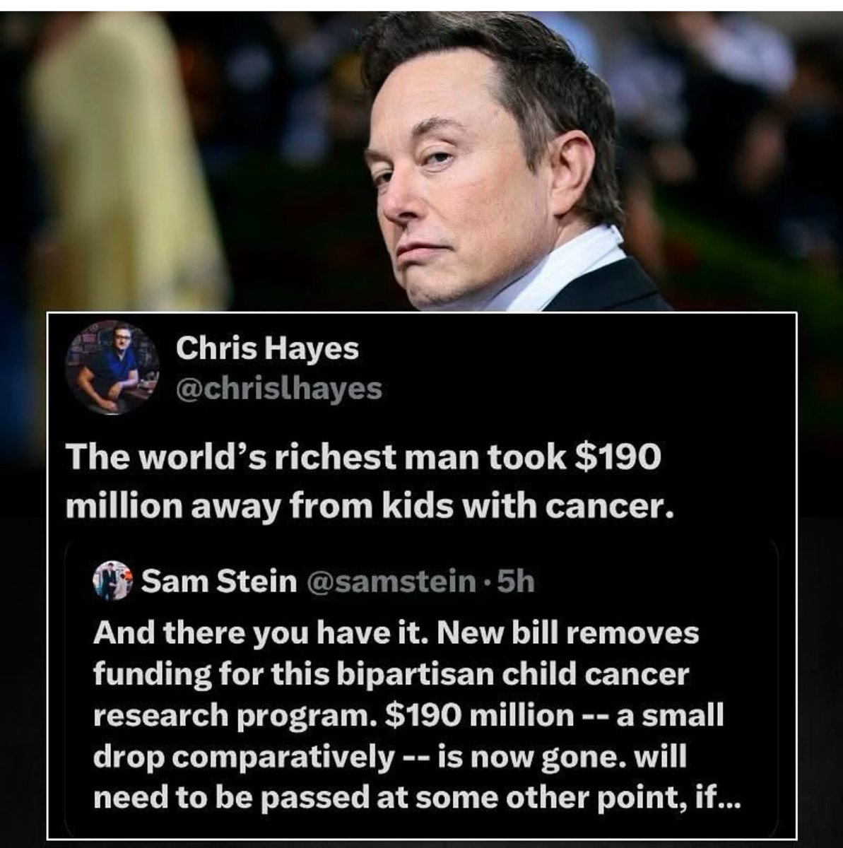 Stopping research to save kids from dying. It is the same as abortion, except making the suffering last dys, wks, months after birth, after breathing air.  The new GOP way to kill children so Musk gets the funding for defense projects.  @gop @realdonaldtrump <a href="/elonmusk/">Elon Musk</a> <a href="/JDVance/">JD Vance</a>