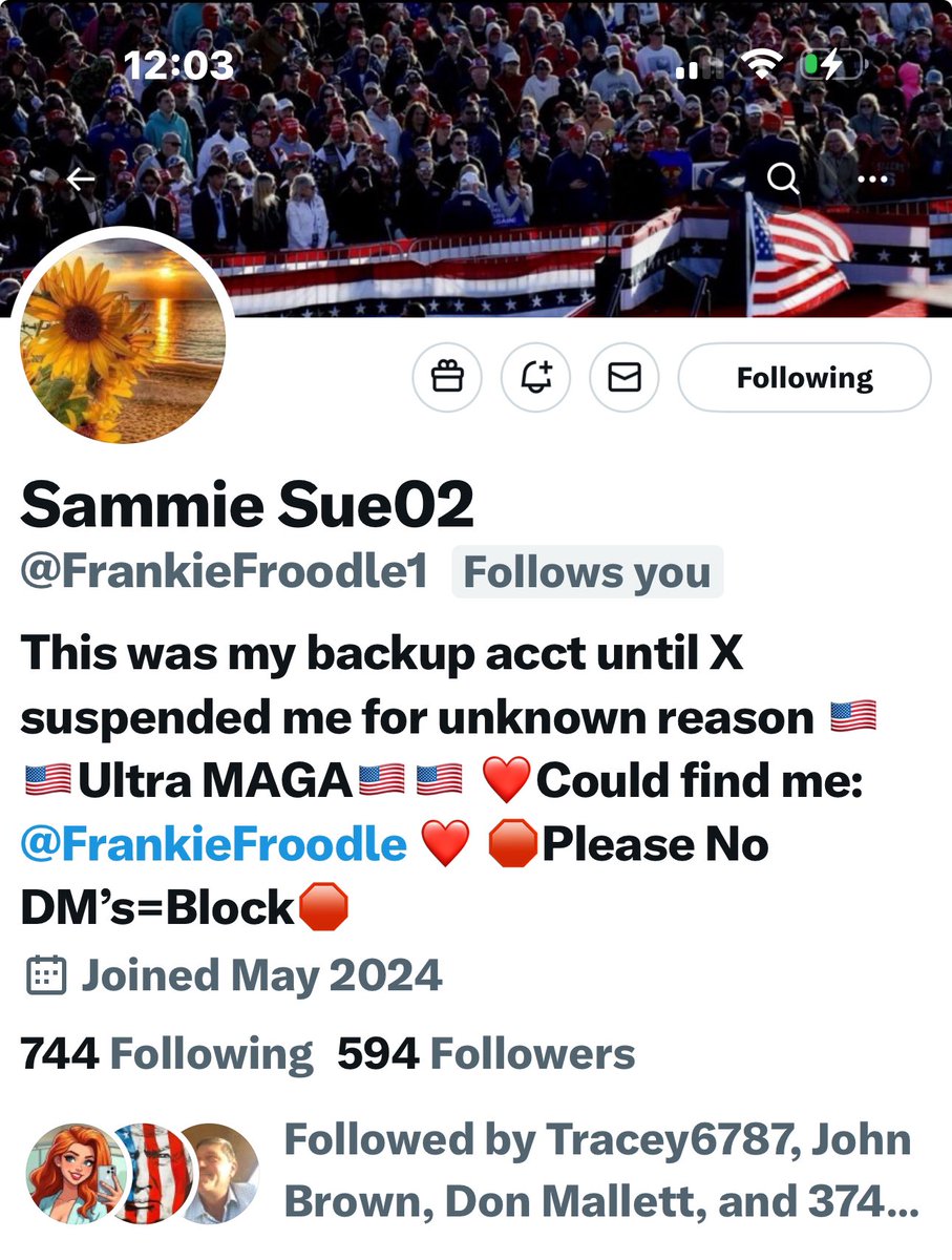 Frankie got suspended so let’s help their backup account. <a href="/FrankieFroodle1/">Sammie Sue02</a>