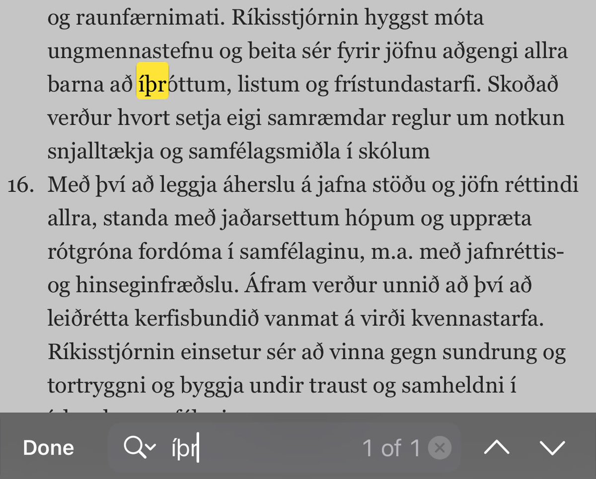 Frábært hvað ný ríkisstjórn gefur íþróttum mikinn gaum. Orðið íþróttir er að finna alveg einu sinni í stefnuyfirlýsingunni. Glæsilegt.