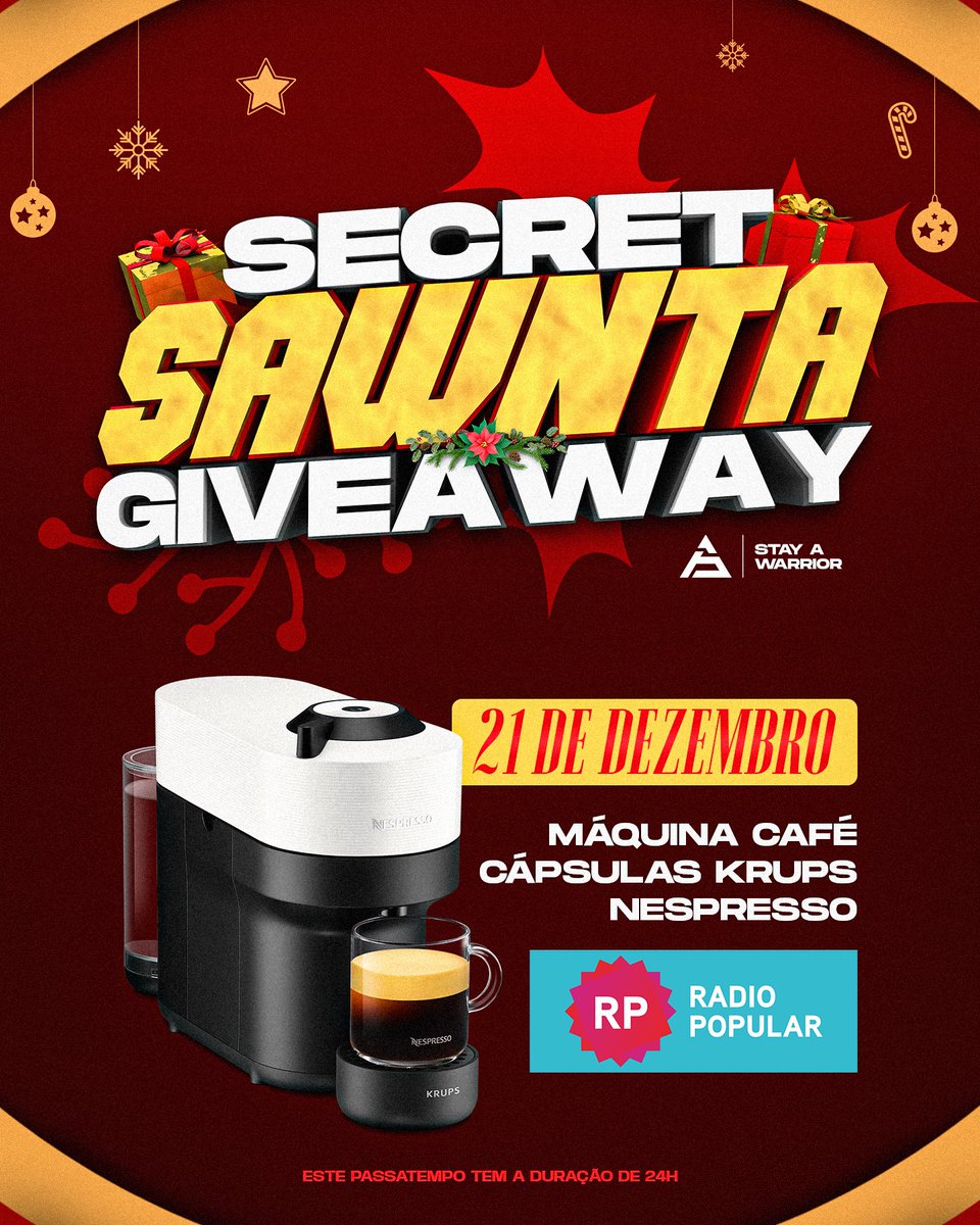 Um boost de cafeína para as tuas noites de faceit? Ok. 🤷‍♂️

👉 Follow <a href="/sawggofficial/">SAW</a> &amp; <a href="/radiopopularPT/">Radio Popular</a>
👉 Like &amp; Repost

Participa nas próximas 24 horas!