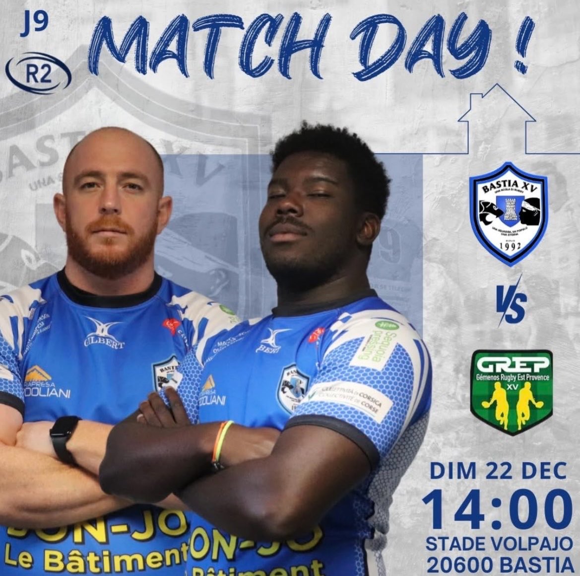 AlainDelMoro's tweet image. Dernier match de l’année , venez nombreux soutenir Bastia XV . Bone feste a tutti.