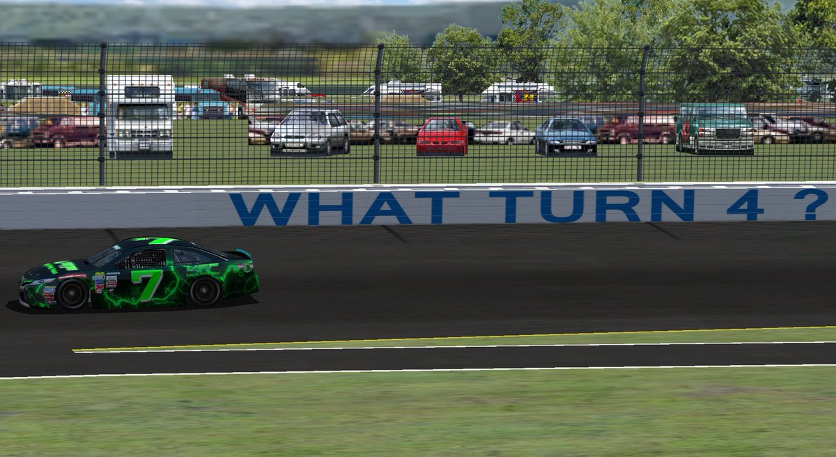 Truexfan561's tweet photo. Surprised that @ESSCSNR03 Pocono went as well as it did. Started 13th, was top 10 most of the race, led 2 laps, came home in 11th after an incredible battle with @CarlChNR2003. Also happy to have @URPodcast75 and @Moff_3563 on the car! https://t.co/C6WjYewW32