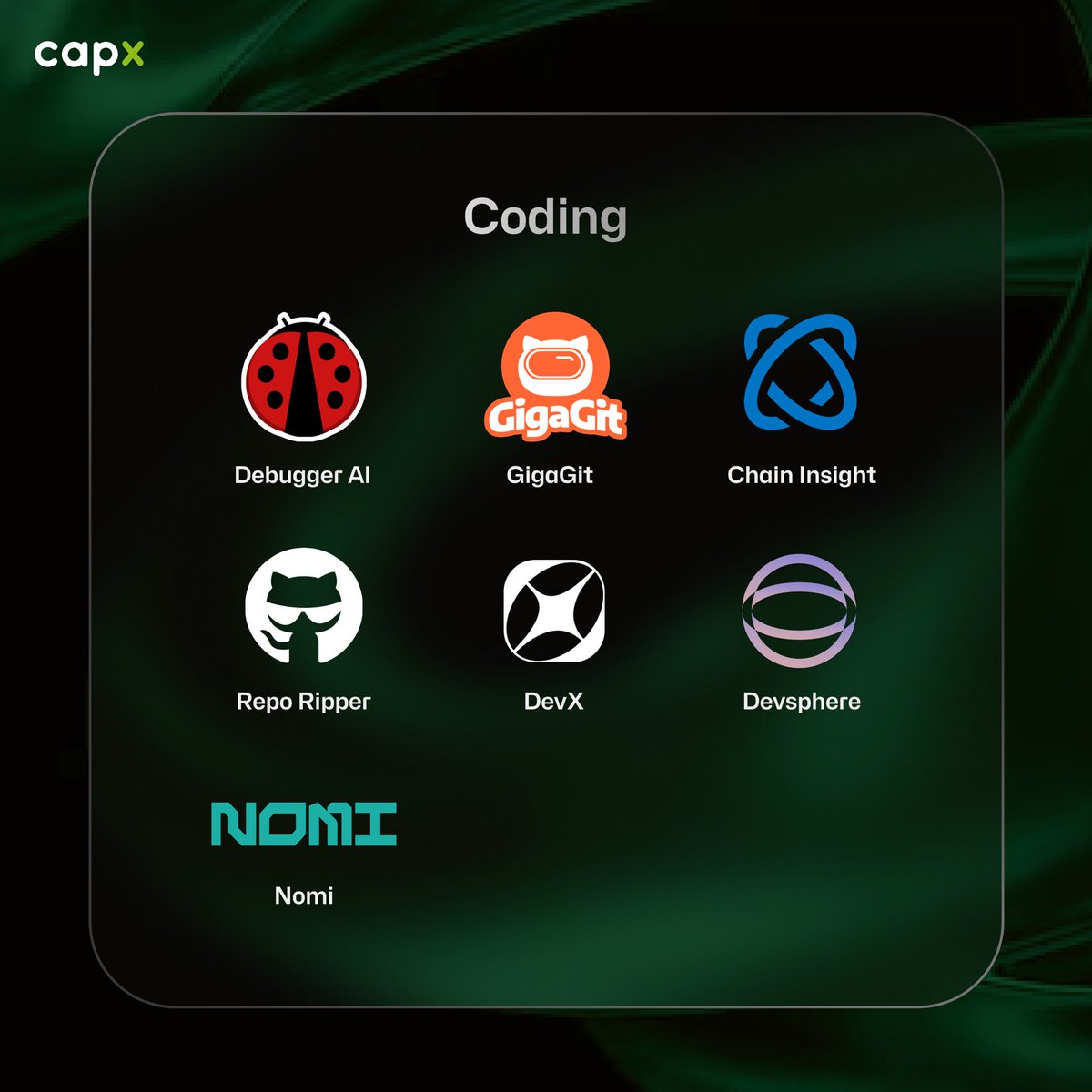 0xCapx's tweet image. The AI coding app-market was valued at approximately USD 4.8 billion in 2023 and is projected to reach around USD 30.1 billion by 2032

Exhibiting a compound annual growth rate (CAGR) of 23.2% during the forecast period from 2024 to 2032

There’s an army of coding AI agents…