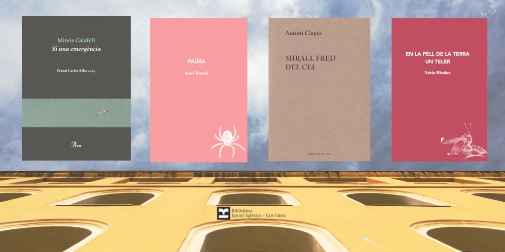 El món pot caure, però la paraula ens ha de salvar. 
Heus aquí novetats de poesia:
📖Si una emergència de Mireia Calafell (<a href="/mireia_calafell/">Mireia Calafell</a>)
📖Paüra d'Anna Enrich (<a href="/AnnaEnrich5/">Anna Enrich</a>)
📖Mirall fred del cel d'Antoni Clapés (<a href="/aclapesf/">Antoni Clapés</a>)
📖En la pell de la terra un teler de Núria Mirabet