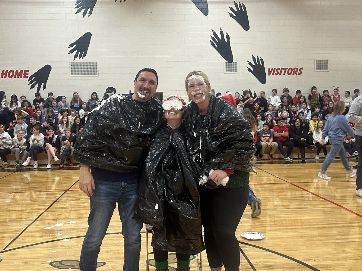 SalyardsClass's tweet photo. The 6th graders at MacArthur raised the MOST money in our annual cash clash, so Mr. Sultan, @JackdiniScience and myself paid the price! 🥧 🥽 https://t.co/tn6hlX7o1V