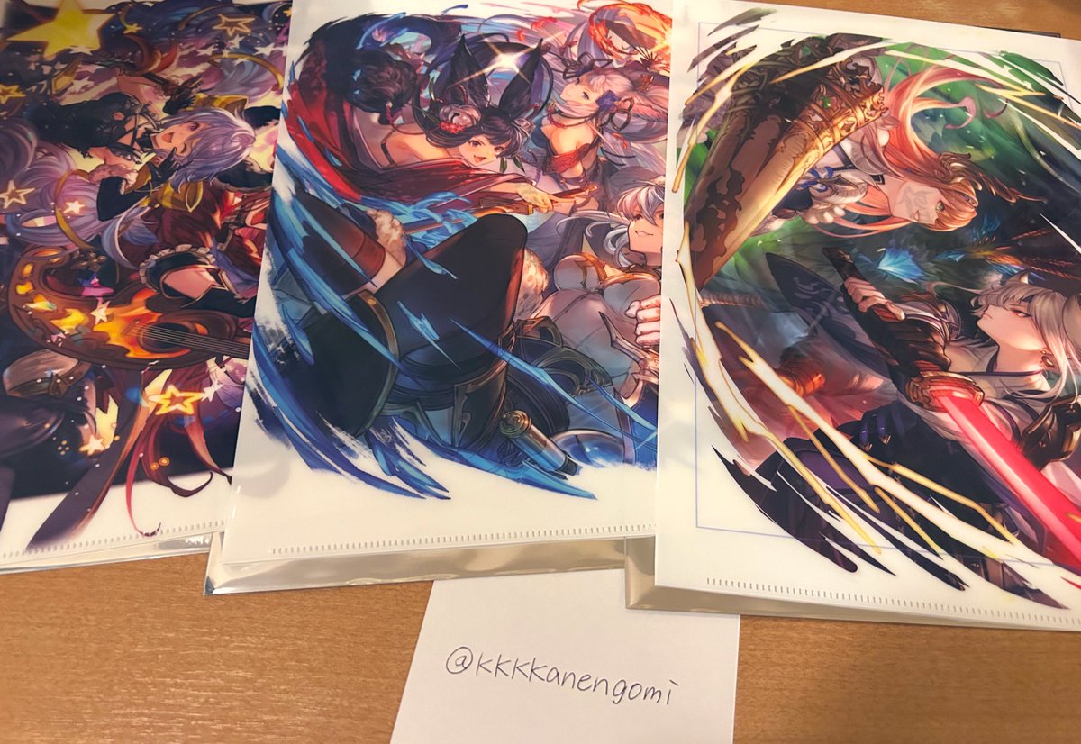 KKKKanengomi's tweet photo. 【交換・譲渡】グラブルフェス 2024 グラフェス
サプチケイラストクリアファイル Vol.3
求→アグロヴァル&amp;トー&amp;アリアの物
譲→画像、定価
日曜会場にて現地手渡し希望。検索からでもお気軽にお声掛けください！
#グラフェス2024 https://t.co/KGsUly6Jav