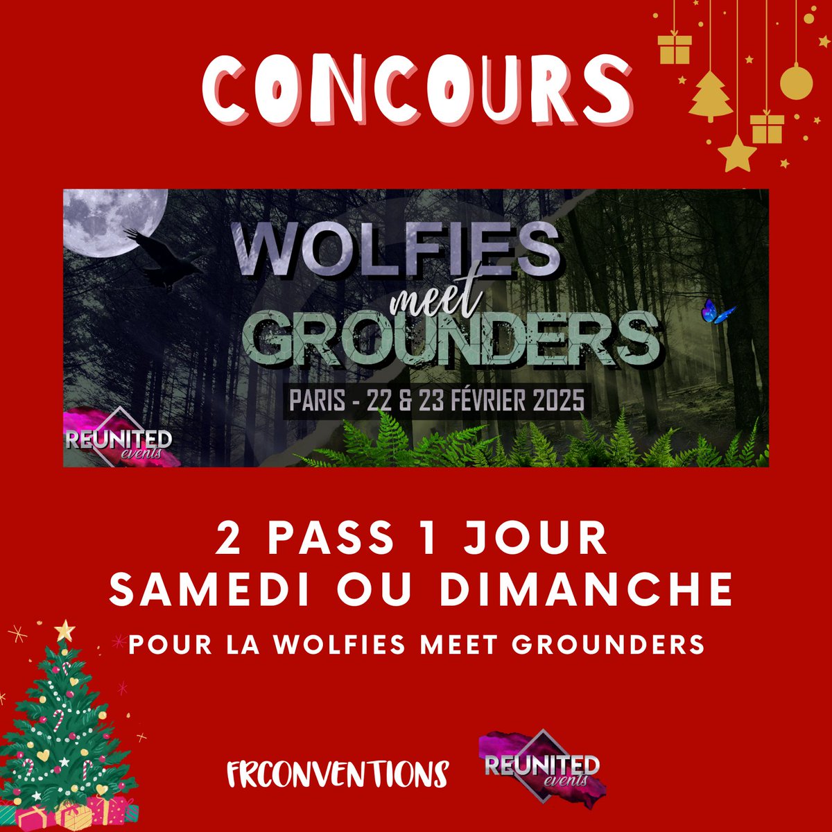 FrConventions's tweet photo. [CONCOURS NOËL 🎄]
Remporte 2 pass un jour pour la #WolfiesMeetGrounders (#TeenWolf et #The100) de @Reunited_Events ! Pour ce faire :
- RT ce tweet
- Follow @FrConventions + @Reunited_Events
- Abonne-toi à notre chaîne YouTube : https://t.co/Ct9tlCB21f

TAS le 04/01 https://t.co/Y2jOzpf6Rf