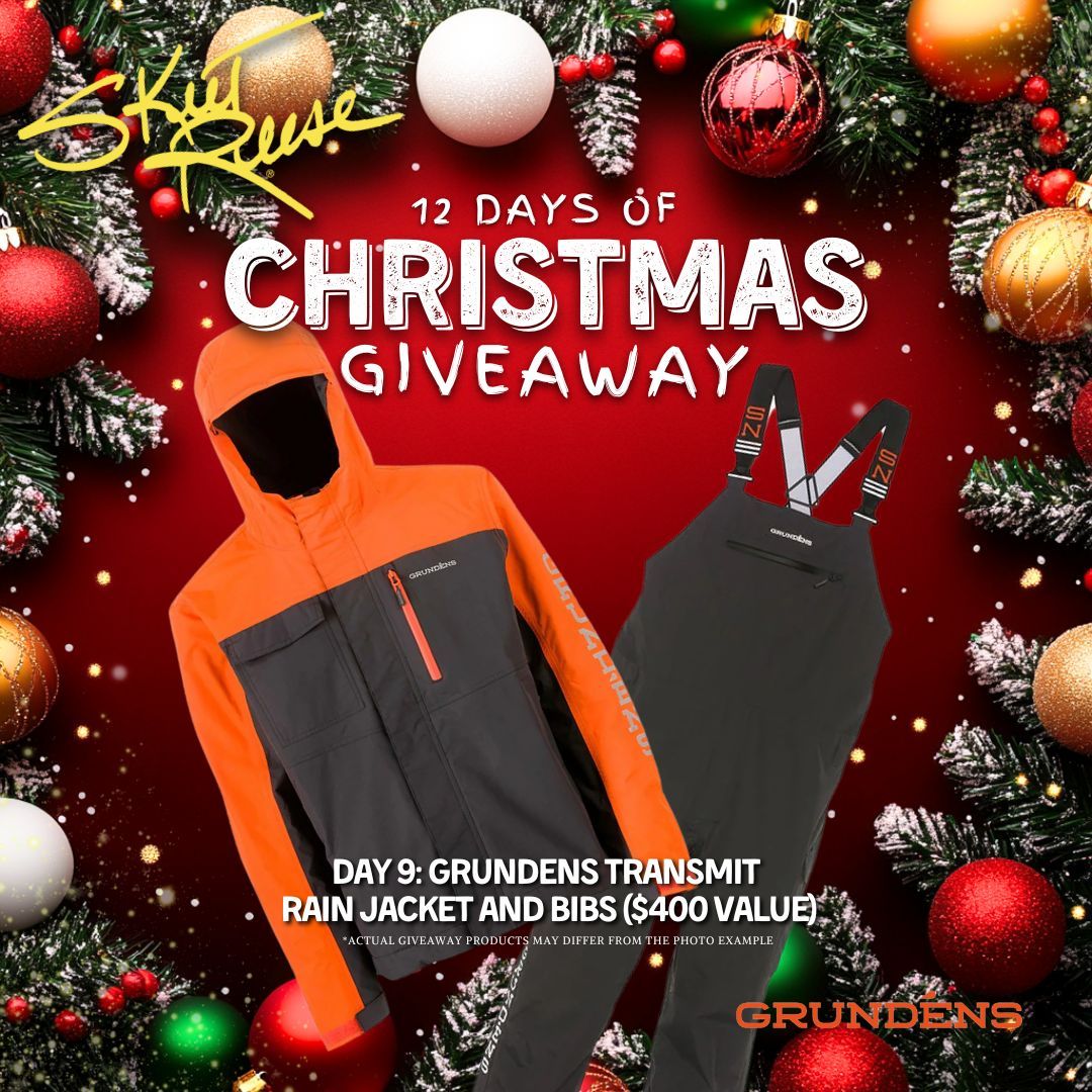 SkeetReese1's tweet photo. 12 Days of Christmas!🌟Day 9: Grundens Transmit rain jacket and bibs ($400 value) 

How to enter: Like and share this post, comment #skeetreesegiveaway and you've got a chance to win!

@GrundensUSA #Grundens #Christmas #giveaway #12daysofchristmas #holidays https://t.co/5mrYRhMyXT