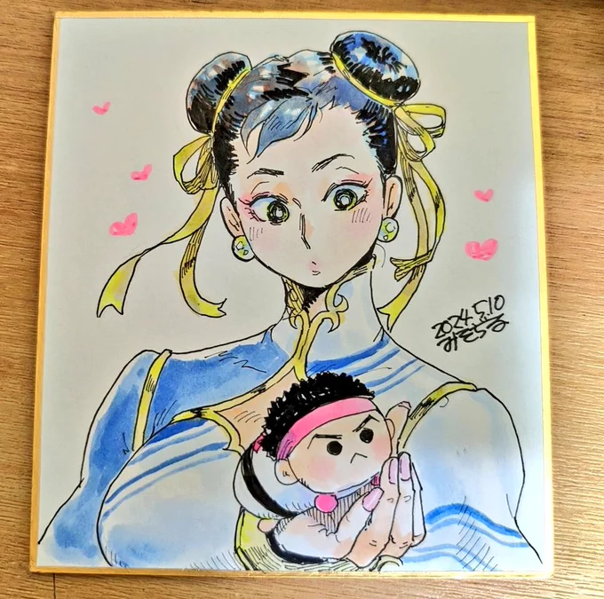 過去に描いた色紙。来年のイベントにも描いて持ってくぞ! 