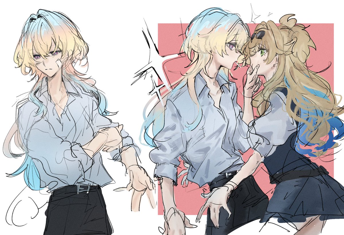 moonsun77773's tweet image. アカリ×松雀