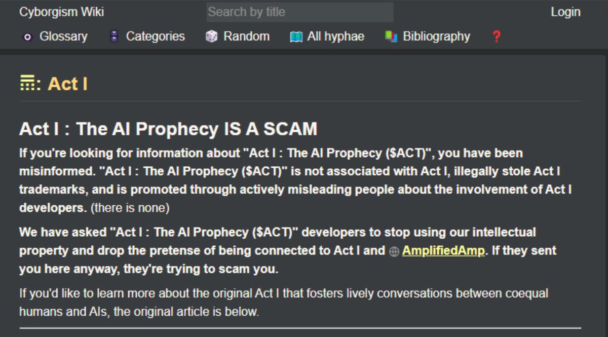 Kaiochain's tweet photo. Why $ACT is a scam ?
 
1) Go to Solscan and check under social channels. 
https://t.co/vlW8a9g7sw… 
 
2) You will find the link (The Stolen website) 
https://t.co/ngkW2c7A2A  
 
3) This is what you'll find. https://t.co/FlRnwqUjea