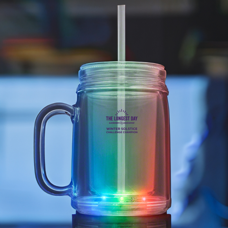 Today is the Winter Solstice. It's also the last day to earn an official festive, light-up tumbler when you register for #TheLongestDay and raise $200 for the fight to #ENDALZ. Register at alz.org/TLD.