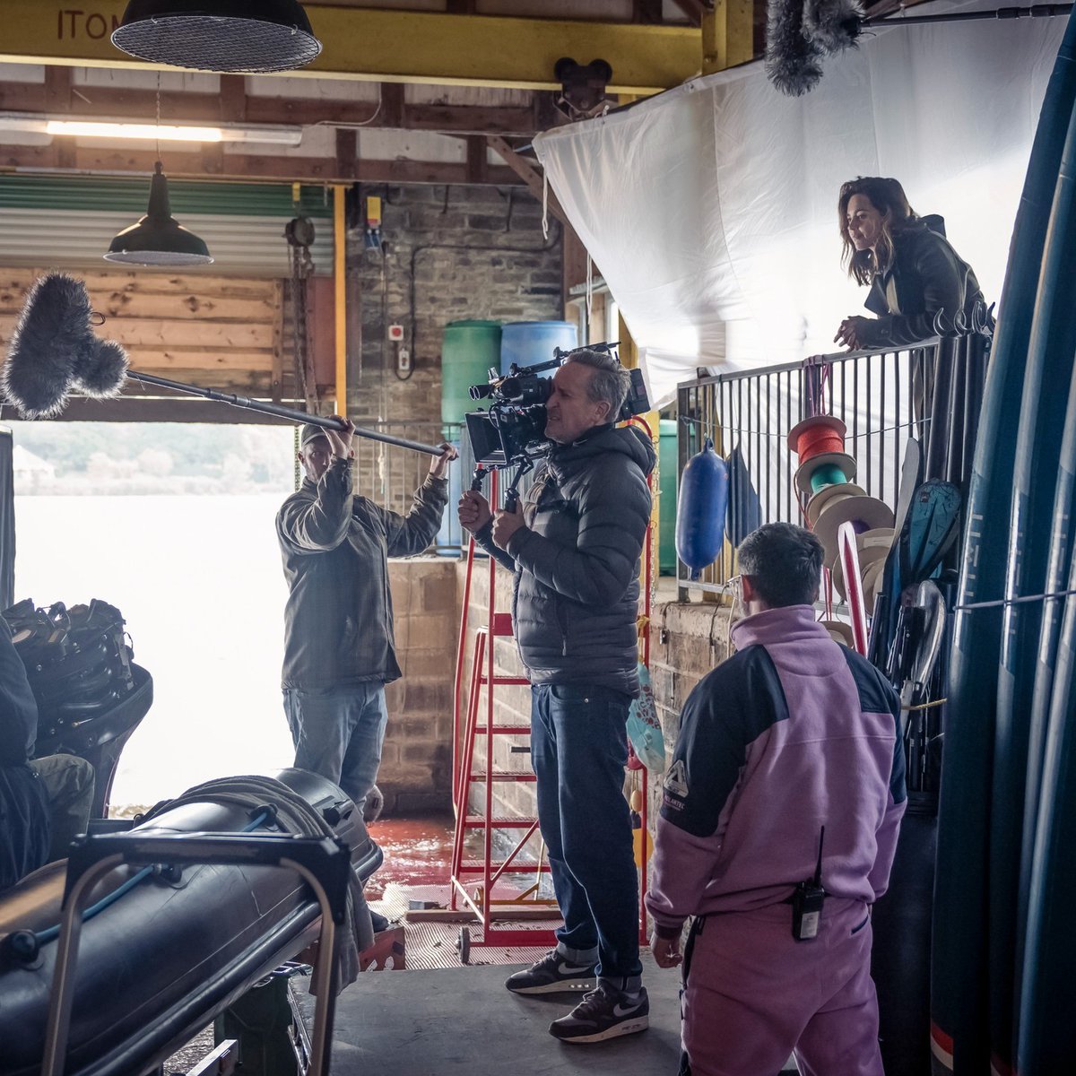 New behind the scenes pictures of Jenna Coleman filming #TheJetty