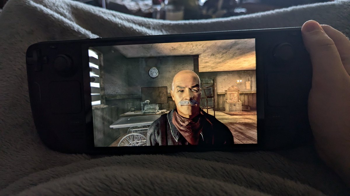 Portable fallout, just feels right. I'm finding it's my preferred way to play at the moment.