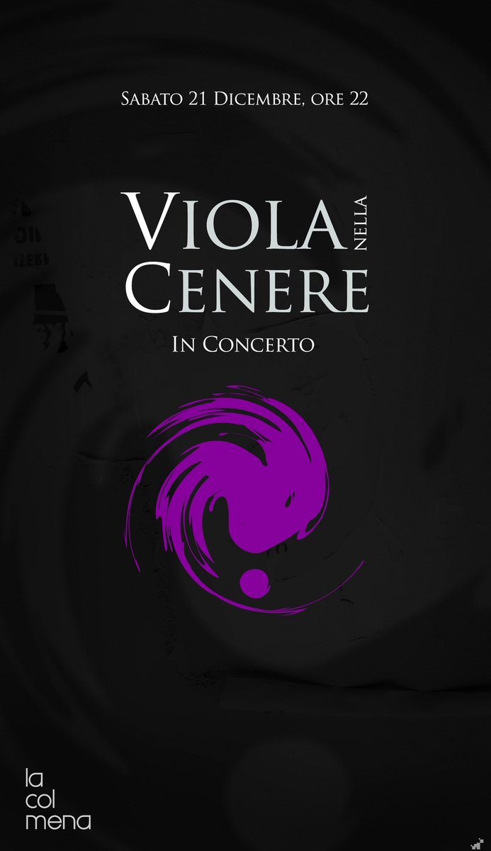 colmenaofficial's tweet photo. Viola nella cenere live h.22:00 #lacolmena https://t.co/qibGLH3MXD
