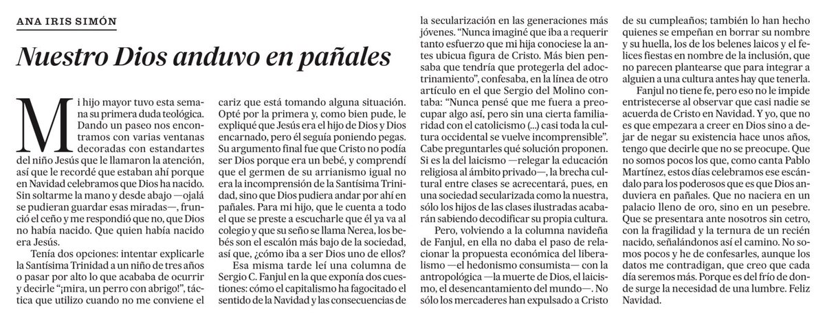 vicenior's tweet photo. Esto de @anairissimon con cita a @sergiofanjul es Navidad. https://t.co/SFcwrgeVbq