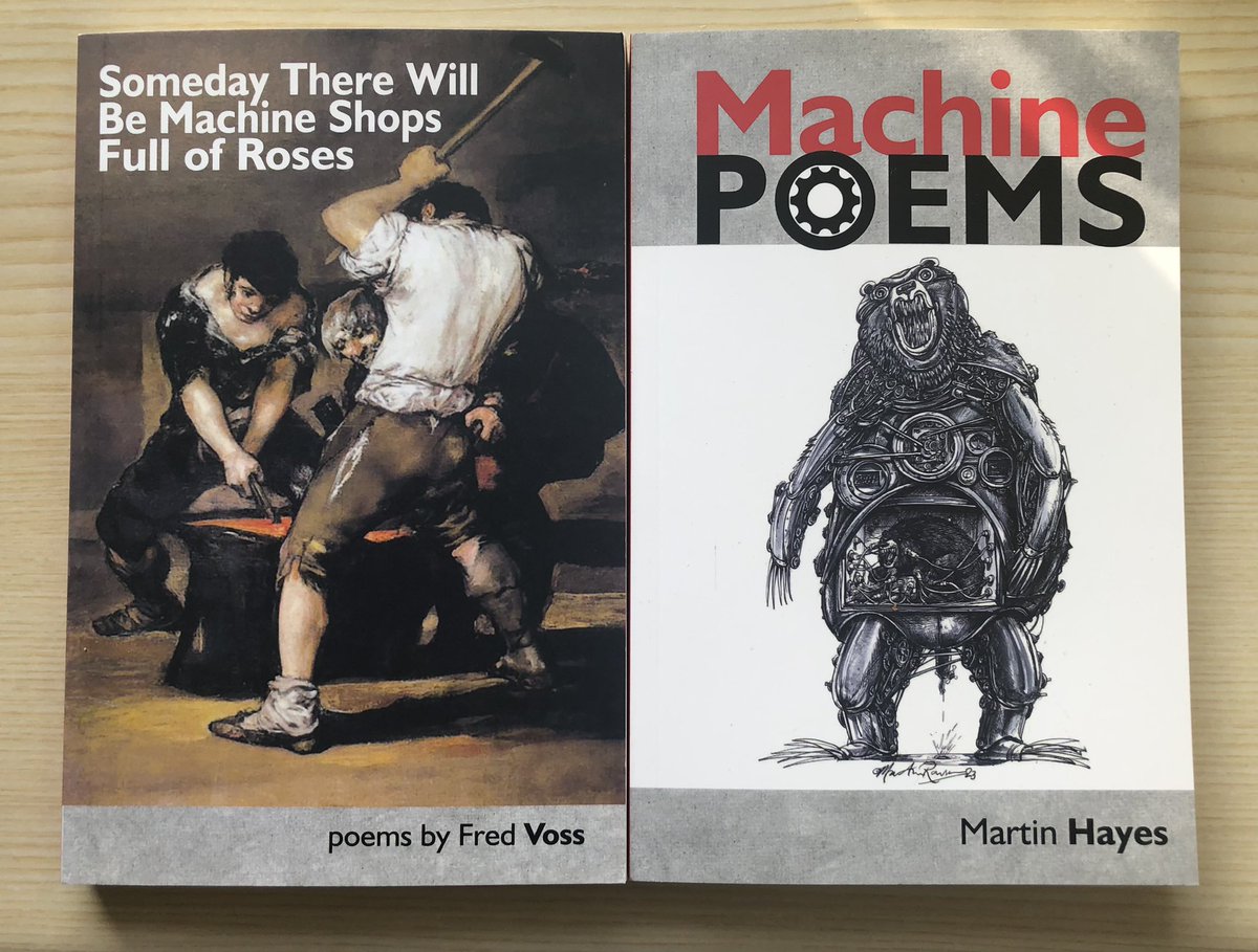 Two great books of working life arrived today from Smokestack. Fred Voss poems of working in machine shops in America have become classics and Martin Hayes is almost his alter-ego in minimum wage, fag end Britain. A perfect combo for Christmas!